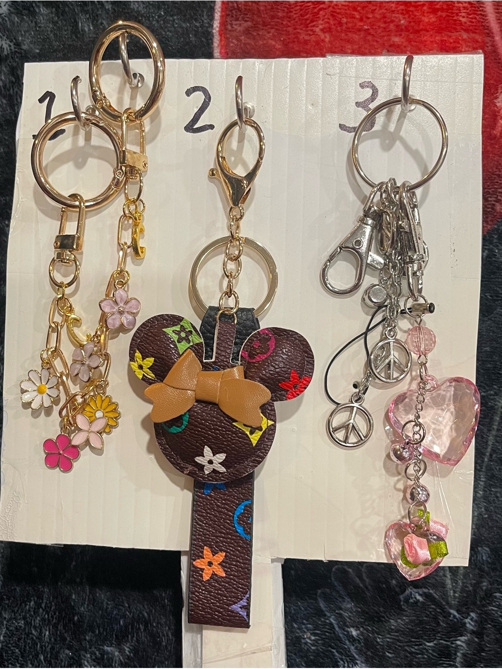 #3 Choice of 1 Bag/Key Charm with Gold or Silver Accents - Picture 1 of 3
